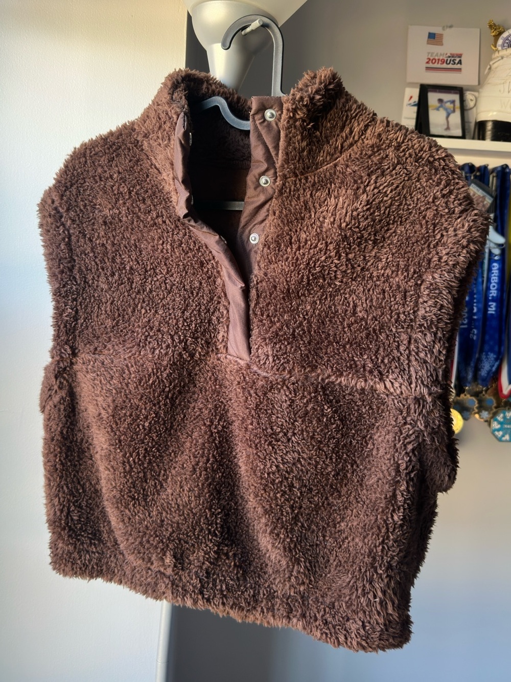 H&M Brown Sherpa Fleece Jacket - Cozy Texture